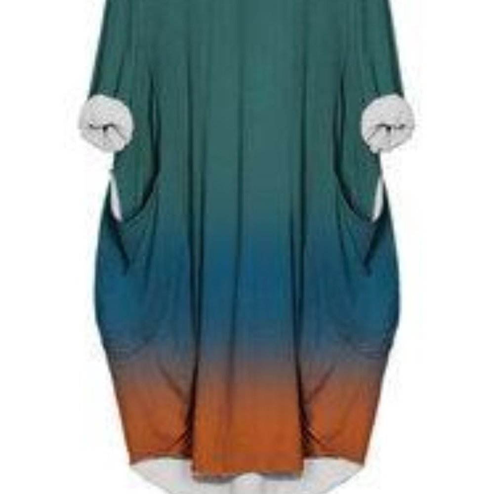 GRADIENT IRREGULAR DRESS - Picture 2 of 5